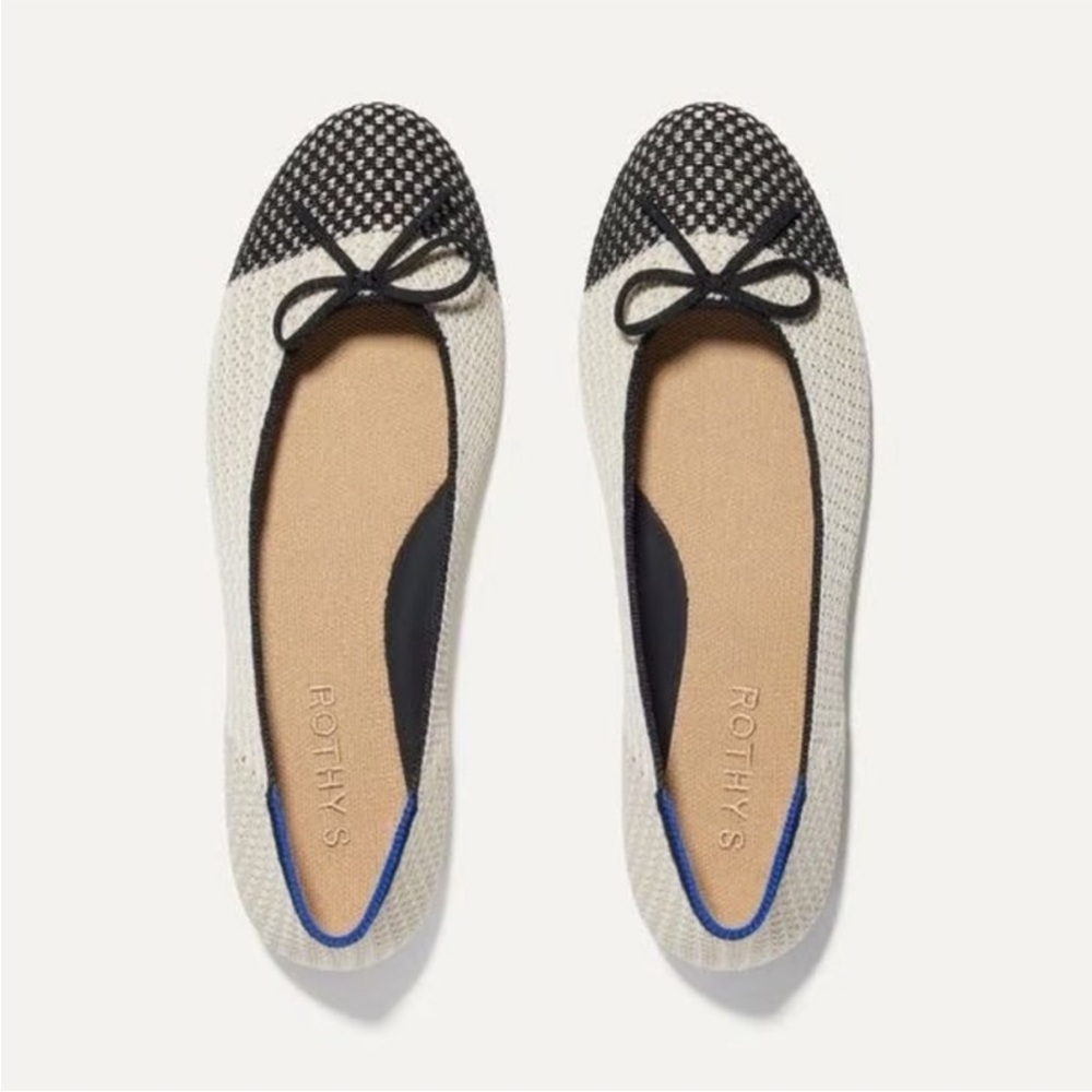 Rothy's Black and White Patterned Flats